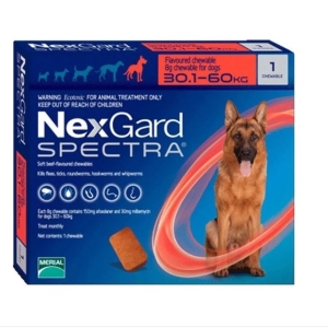 Nexgard Spectra Sabor Carne para perros de 30 a 60kg (1 comprimido)