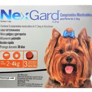 Nexgard Sabor Carne para perros de 2 a 4kg (3 Comprimido)