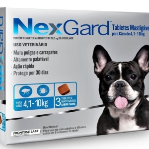 Nexgard Sabor Carne para perros de 4.1 a 10kg (3 Comprimido)