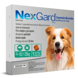 Nexgard Sabor Carne para perros de 10.1 a 25kg (1 Comprimido) 